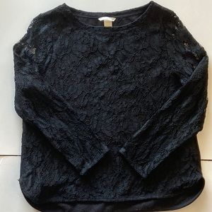 Black H&M Sweater with Lace Detailing